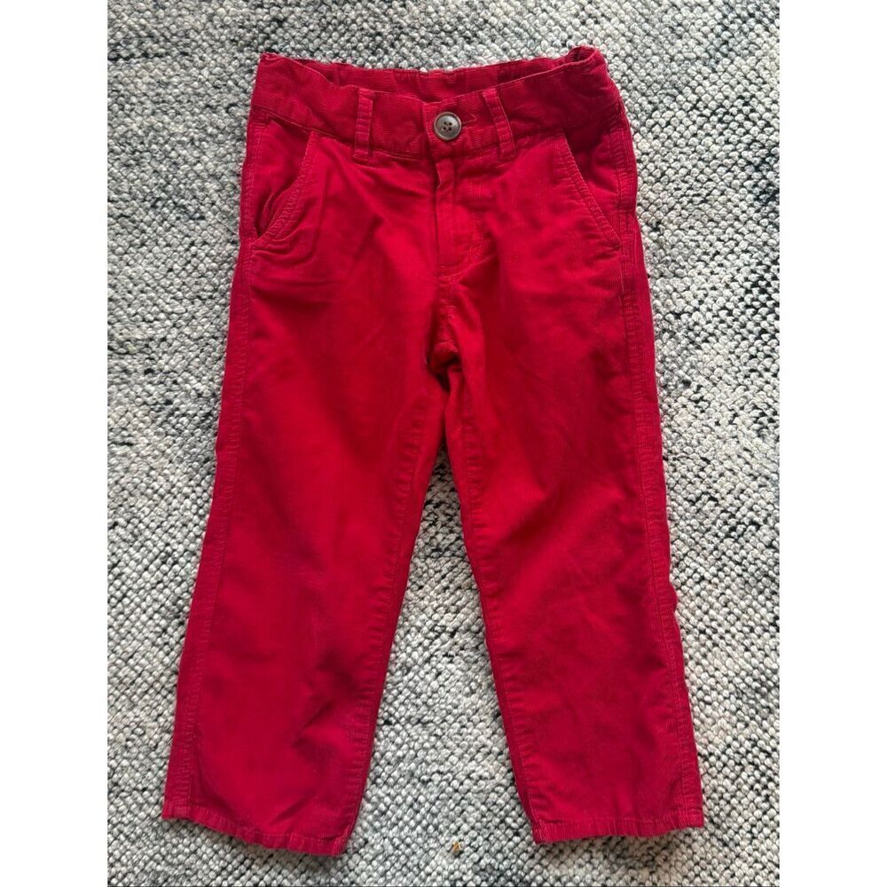 The Beaufort Bonnet 4T Boys Red Corduroy Straight Leg Trouser Pants